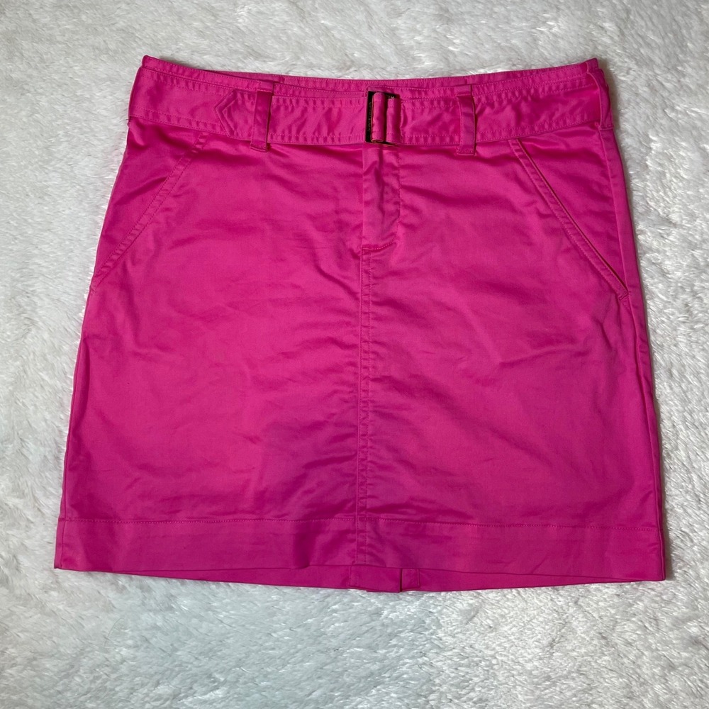 Ralph Lauren Golf Skort‎ 0 Hot Pink Belted Cotton Blend Athletic Mini Skirt